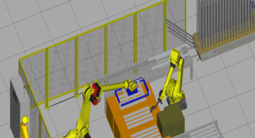 Figure 3: Many robot manufacturers provide their own simulation software, such as Roboguide from Fanuc, that can act as a digital twin simulation. Courtesy: Patti Engineering Inc.